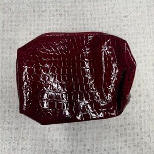 Estee Lauder Glossy Burgundy Cosmetic Bag